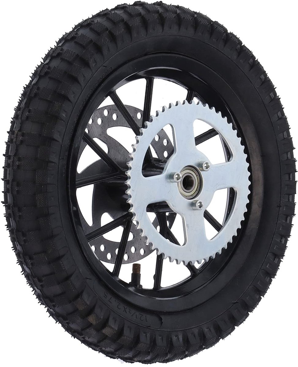 Dailygoods - Dailygoody - Achterwiel - 12,5 x 2,75 inch - Eenvoudig te installeren - Rubber antislip - Geschikt voor Coolster Mini Dirt Bike - Hoge luchtdruk