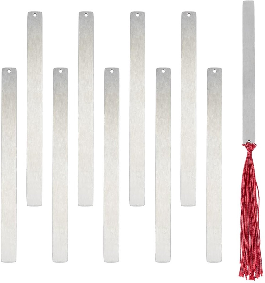 Dailygoods - Set van 10 Roestvrijstalen Lege Bladwijzers voor Creatieve Projecten