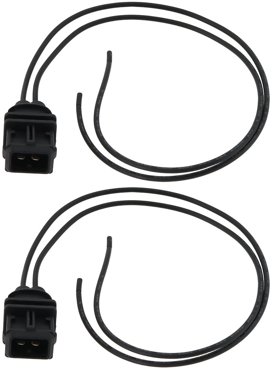 Dailygoods - 2Pcs 2Pin Voorbedrade Mannelijke Plug Connector voor Auto's en Motorfietsen