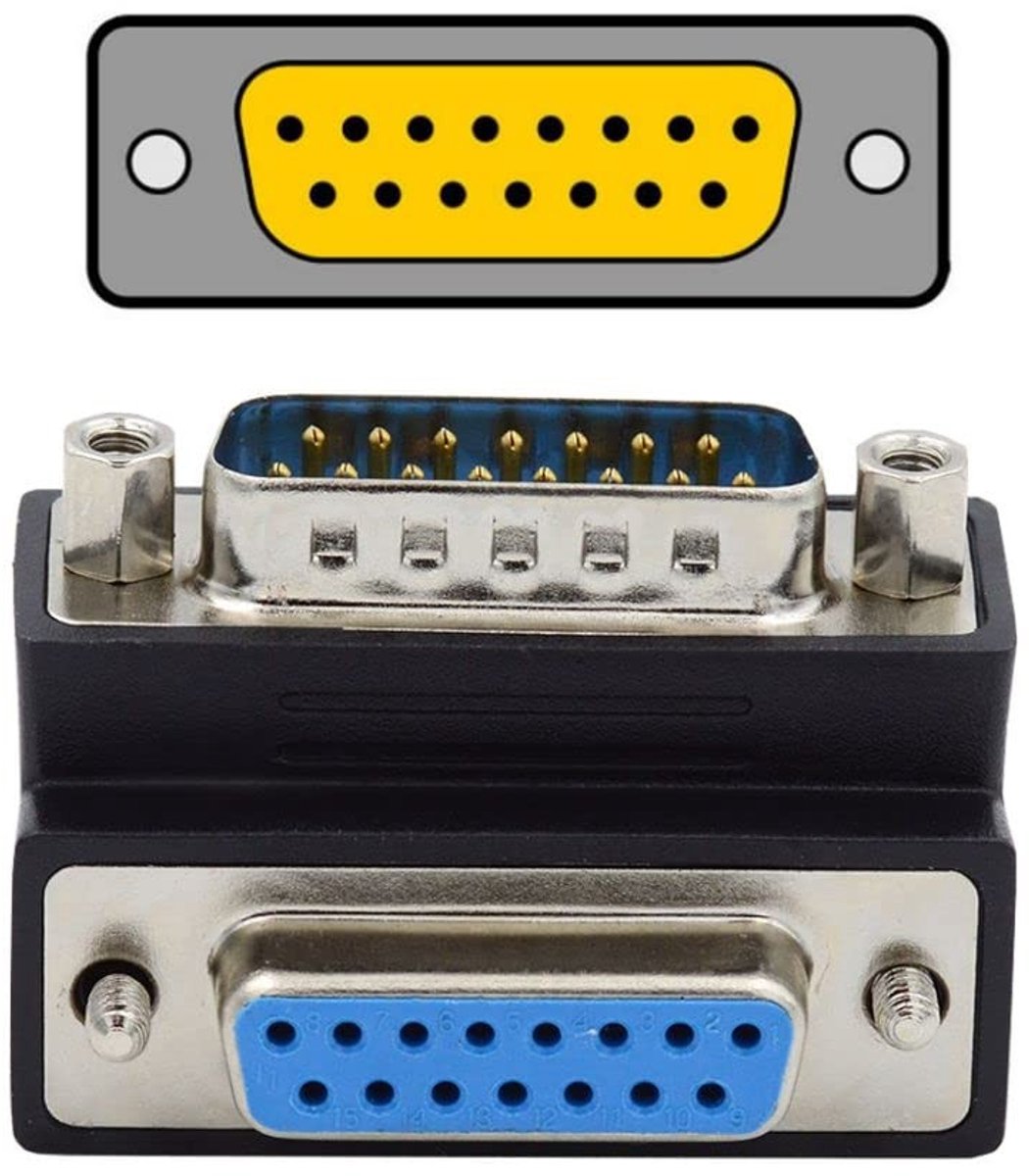 Dailygoods - DB15Pin Mannelijk naar Vrouwelijk Adapter voor D-subminiatuur Verbindingen