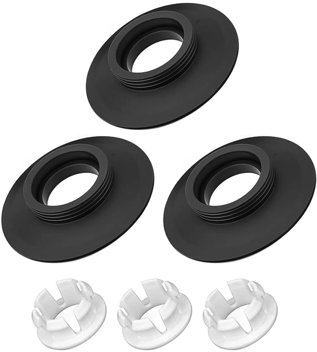 Dailygoods - Set van 3 Lekvrije Siliconen Spoelkleppen met Clips