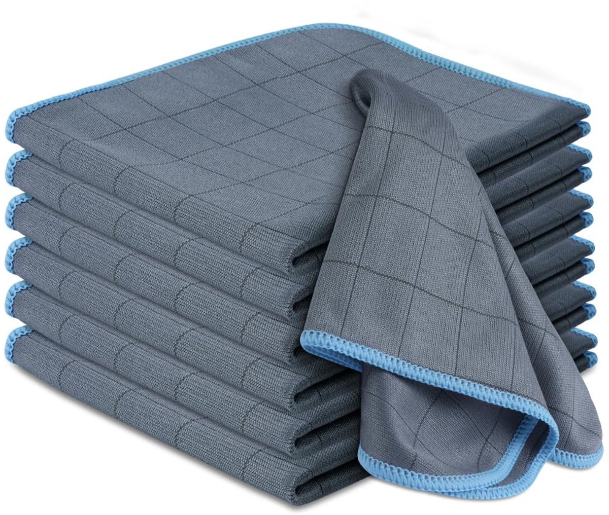 Dailygoods - Set van 6 Microvezel Vaatdoeken Streepvrij en Pluisvrij