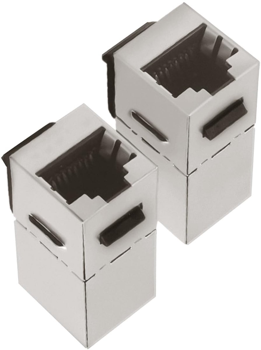 Dailygoods - 2 Stuks Cat6a Afgeschermde Keystone Koppeling RJ45