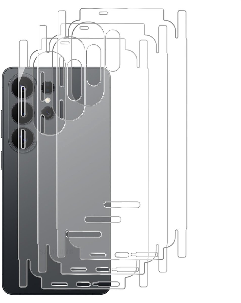 Dailygoods - 3 Stuks Beschermfolie Achterkant voor Smartphone