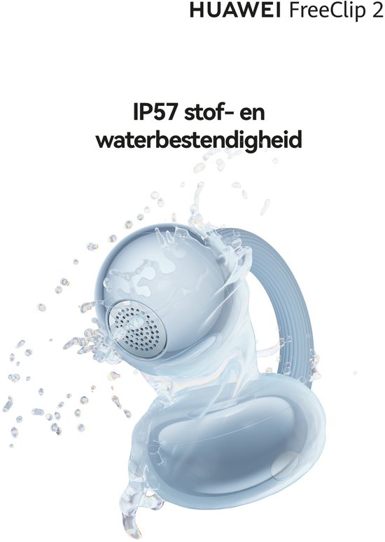 HUAWEI FreeClip 2: IP57 stof- en waterbestendigheid, oordopjes in water.