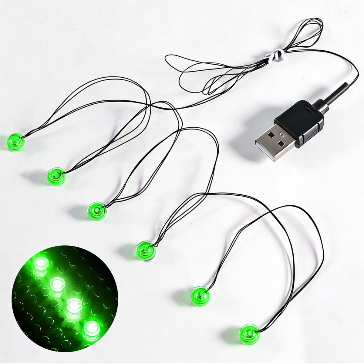 Dailygoods - Innovra - Dailygoods - 6-in-1 LED Lichtstenen voor Modellen en Bouwsets Groen