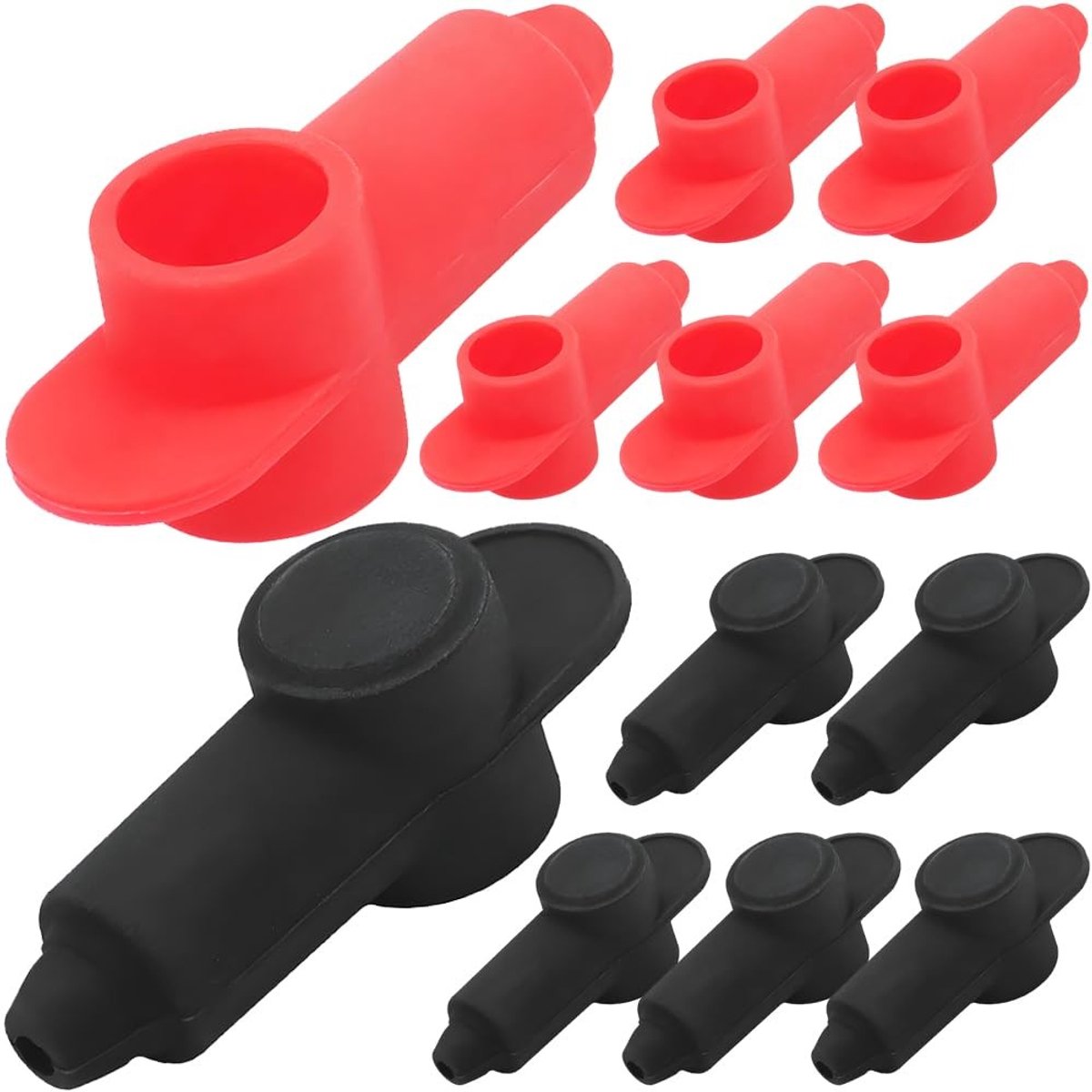 Dailygoods - Siliconen Aansluitingsafdekkingen voor Dynamo-Accu (12 Stuks)