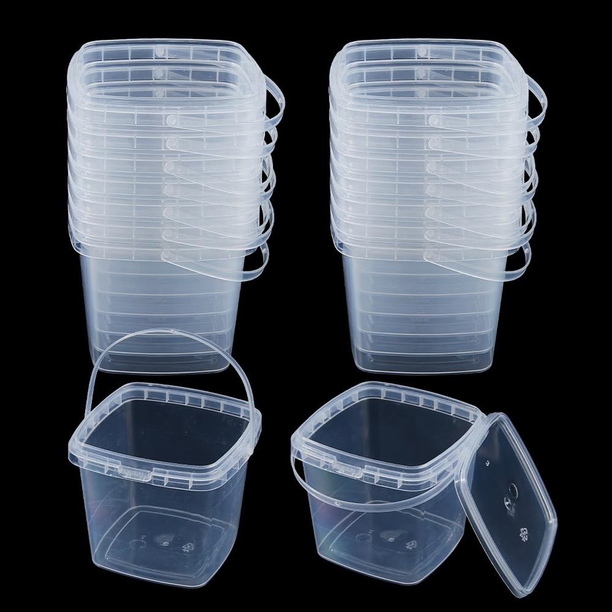 Dailygoods - Set van 60 Transparante Opslagcontainers met Deksels