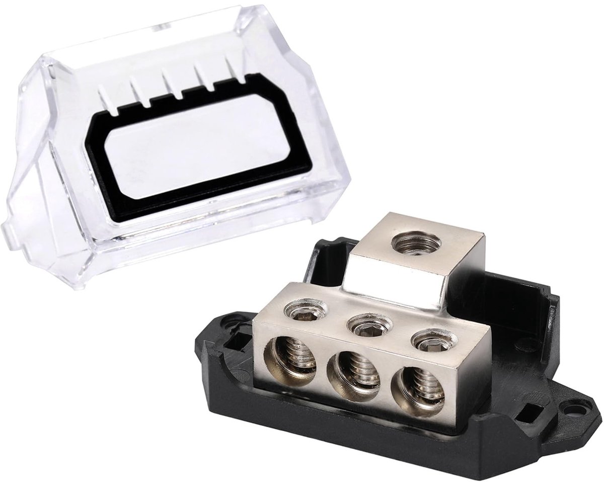 Dailygoods - 3-Weg Stroomverdeelblok voor Auto Audioversterkers