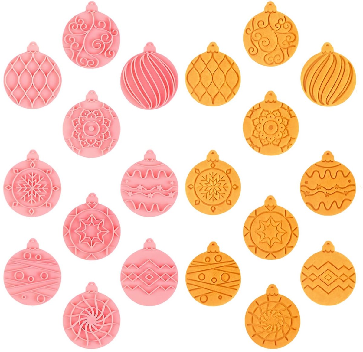 Dailygoods - Set van 10 Kerst Cookie Cutters met Gloeilamp Vormen