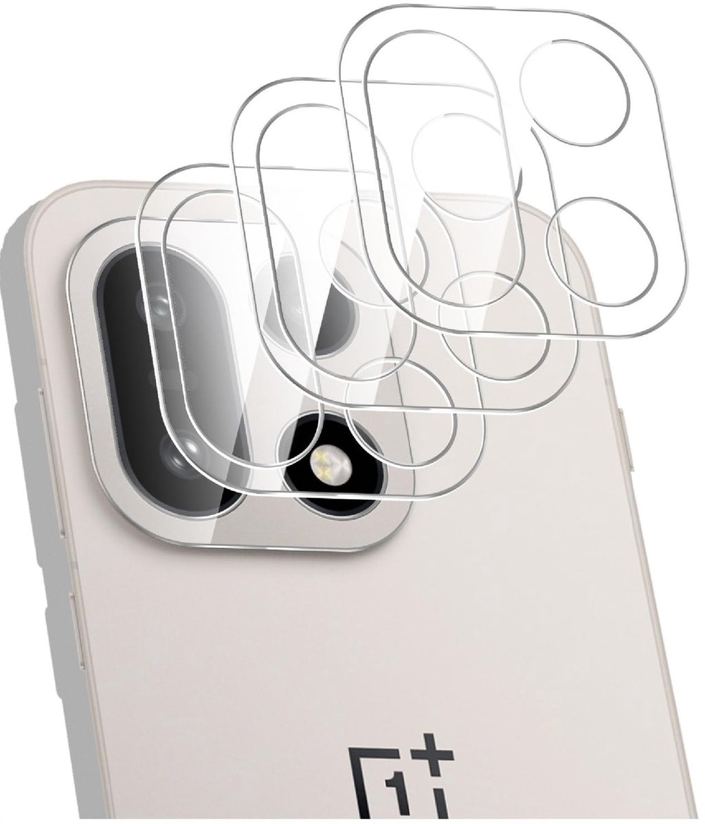 Dailygoods - 3D Cameralensbeschermer voor OnePlus 15, Set van 3 Geharde Glas Beschermers