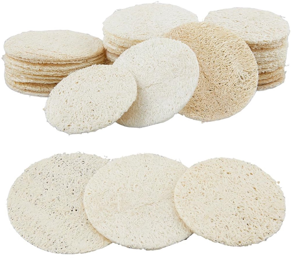 Dailygoods - Set van 30 Natuurlijke Exfoliërende Gezicht Pads Loofah