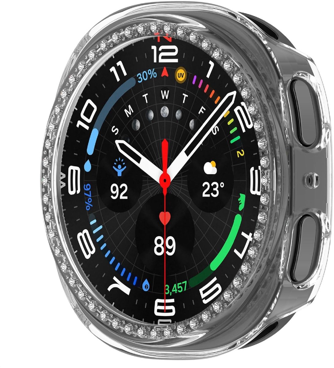 Dailygoods - Hoesje voor Smartwatch 40 mm, 2 Stuks Hard Plastic Anti-Bump Cover