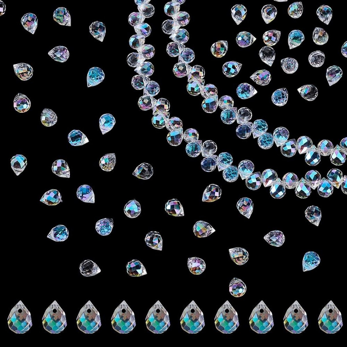 Dailygoods - 190 Stuks Kristallen Druppels voor Sieraden DIY