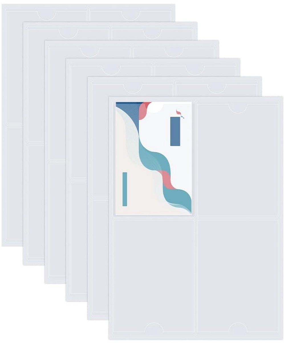 Dailygoods - Set van 24 Zelfklevende A6 Display Zakken voor Kaarten