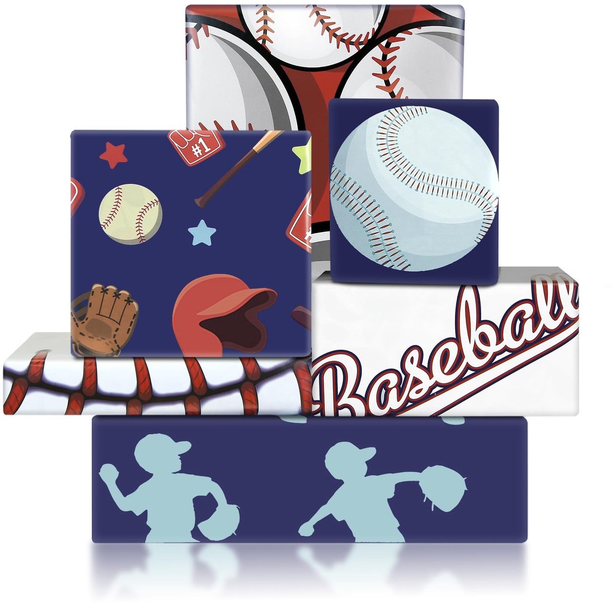 Dailygoods - Honkbal Inpakpapier voor Verjaardagsfeest en Baby Shower