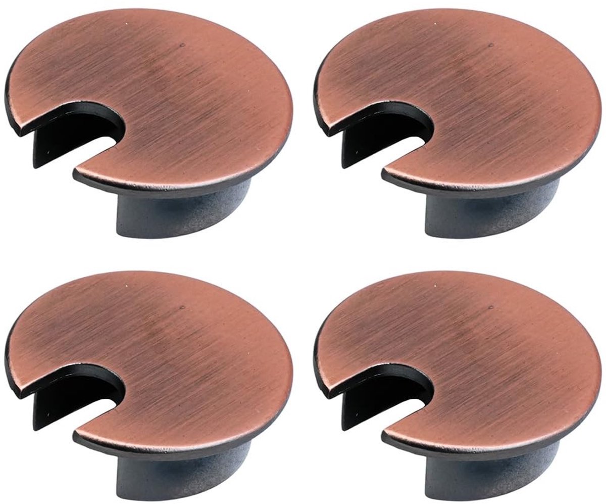 Dailygoods - Innovra - 4 Stuks Kabeldoorvoer voor Bureau met Rubberen Doorlaten