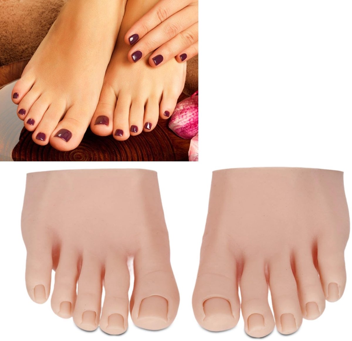 Dailygoods - Siliconen Trainingsvoet voor Nail Art Oefeningen