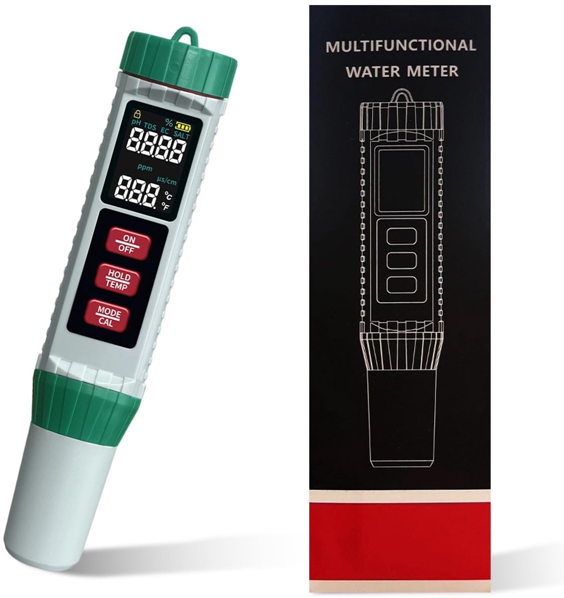 Dailygoods - 5-in-1 Multifunctionele PH Watermeter