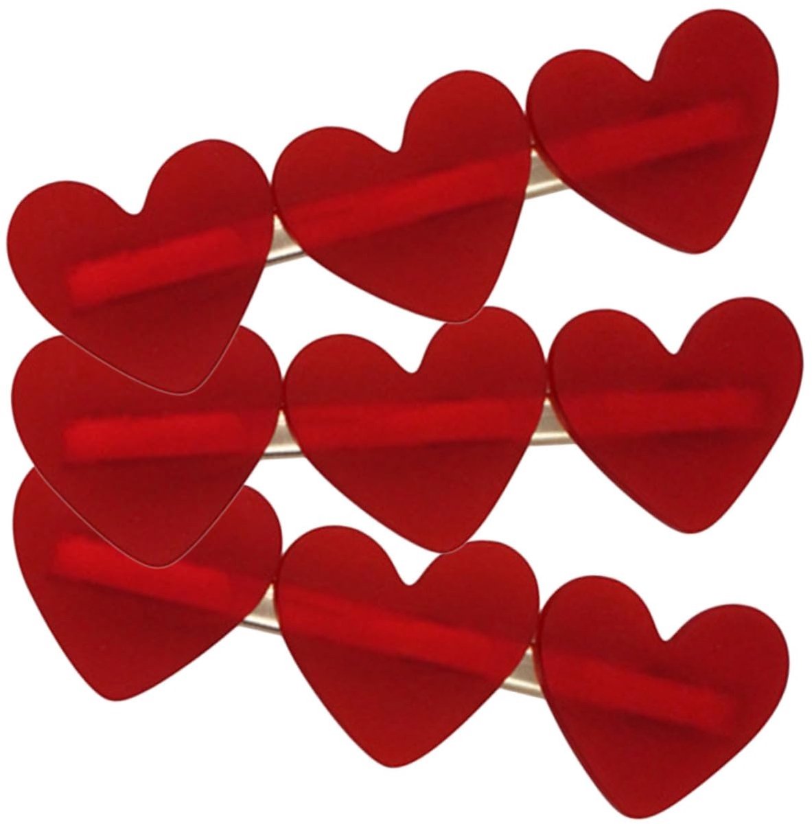 Dailygoods - Set van 3 Hartvormige Haarspelden voor Dames en Meisjes
