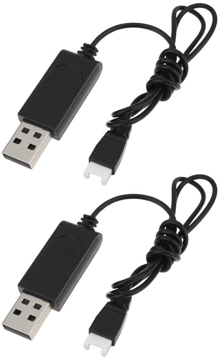 Dailygoods - 2 Stuks USB Oplaadkabel voor Quadcopter Drones