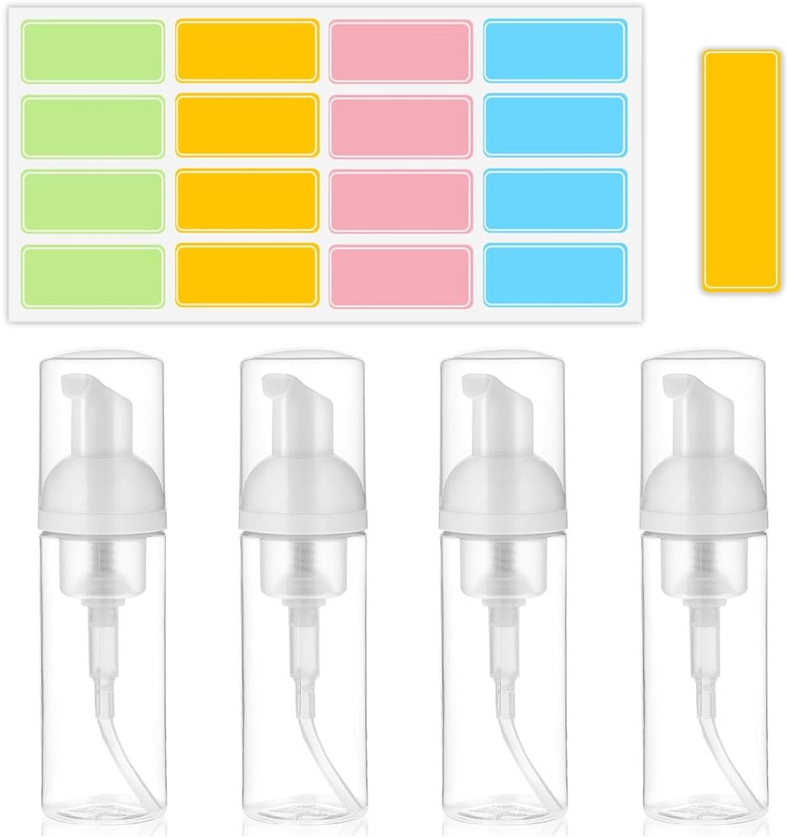 Dailygoods - Set van 4 Schuimzeepdispensers 50 ml