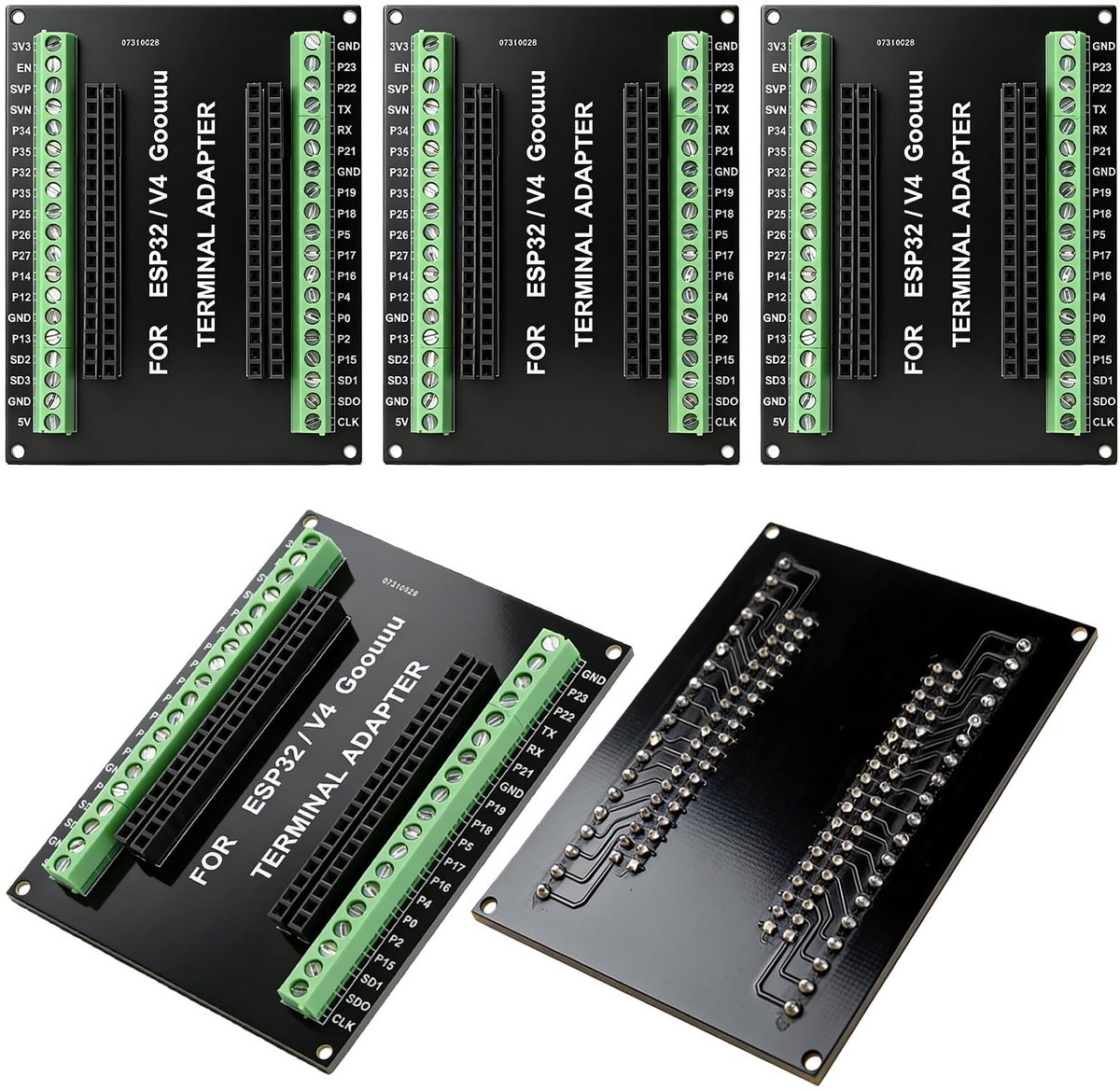 Dailygoods - 5 Stuks ESP32 Breakout Board GPIO Uitbreidingsboard