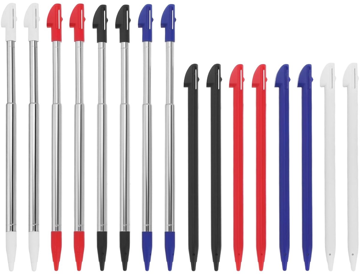 Dailygoods - Set van 2 Intrekbare Stylus Pennen voor Nintendo 3DS XL
