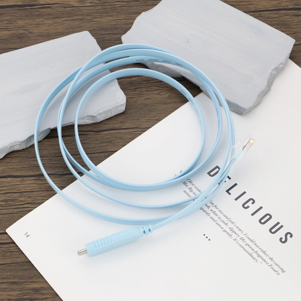 Dailygoods - Type-C Console Kabel naar RJ45 Seriële Poort 1,8 m Blauw