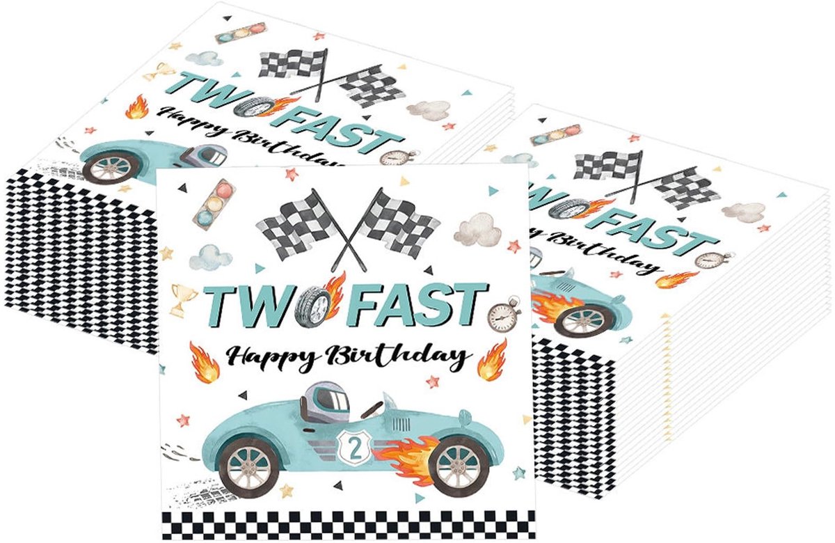 Dailygoods - Cosensi - 20 Stuks Racing Car Servetten voor Verjaardag