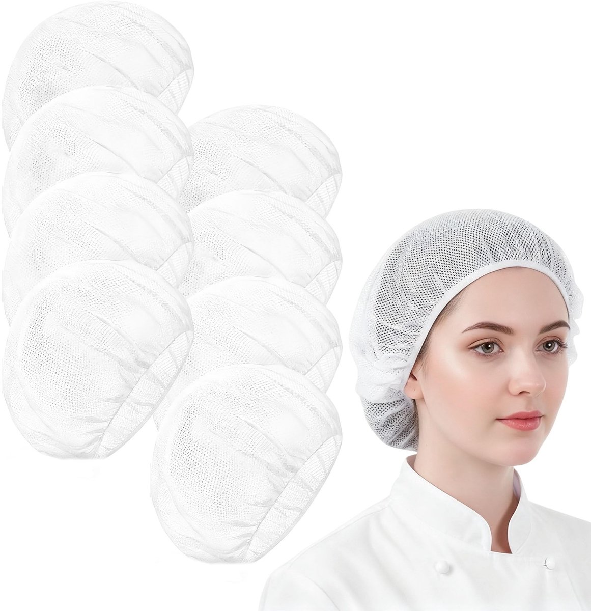 Dailygoods - Set van 8 Ademgevende Kookmutsen voor Uniseks