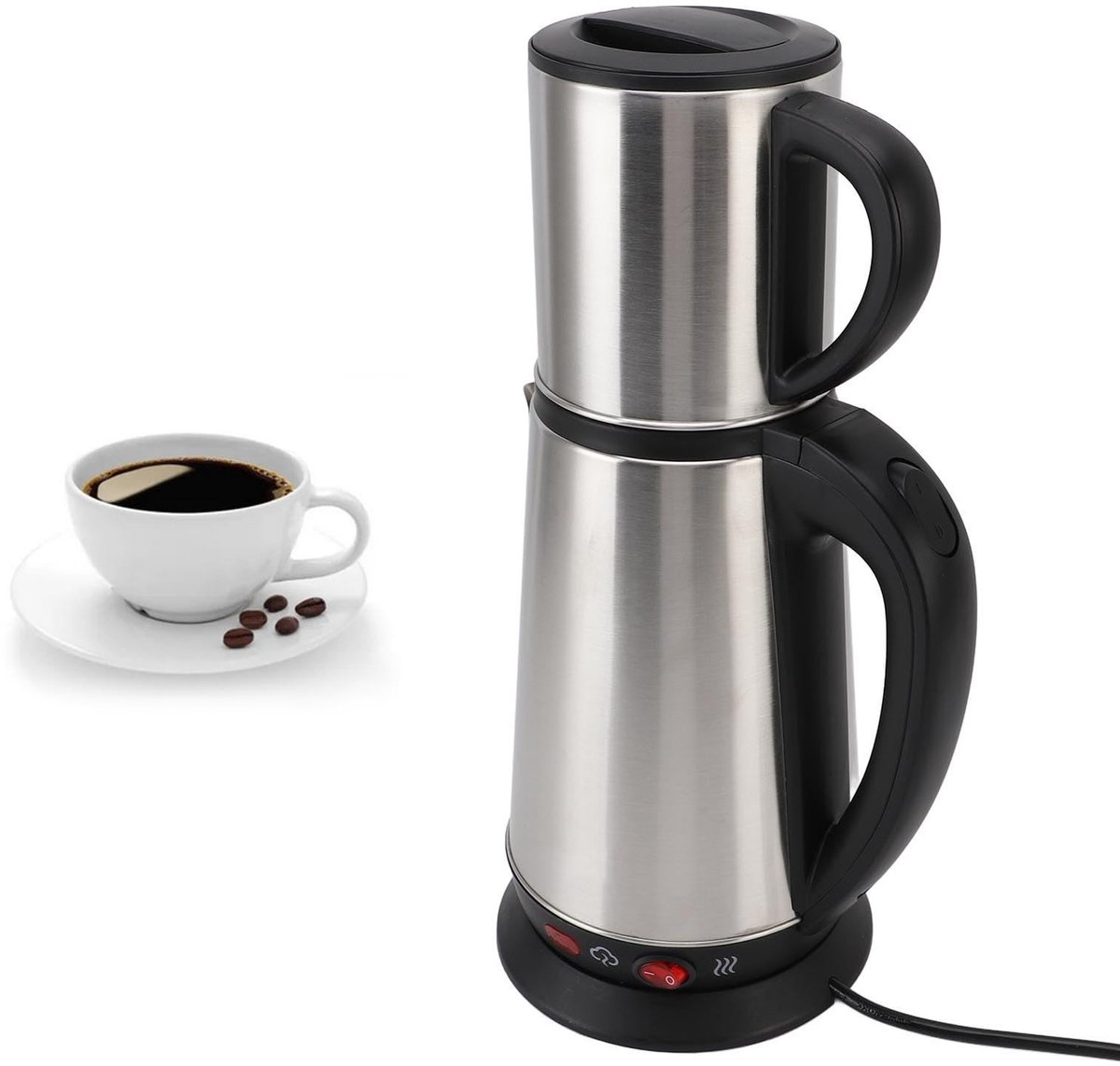 Dailygoods - Elektrische Roestvrijstalen Waterkokerset