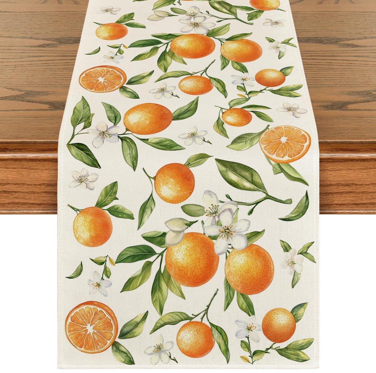 Dailygoods - Tafelloper met Sinaasappel en Bloemen 40 x 140 cm