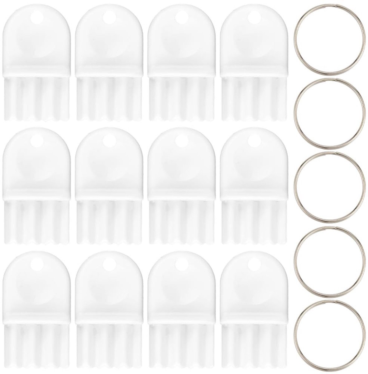 Dailygoods - Set van 18 Universele Papieren Dispensers voor Sleutelhangers