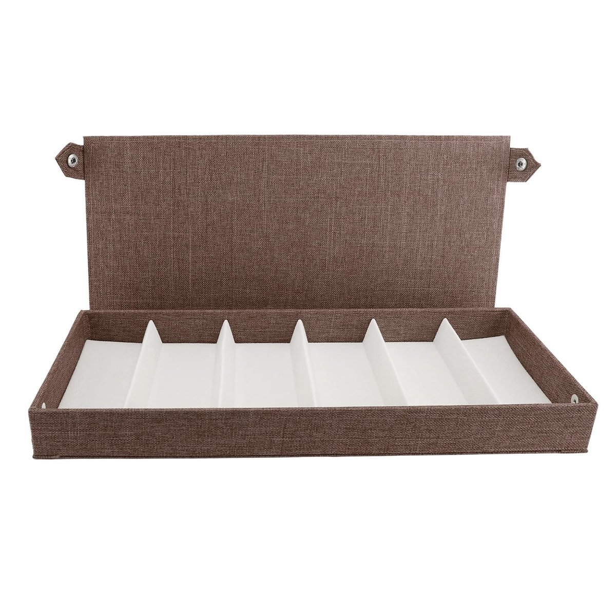 Dailygoods - Opbergdoos voor Zonnebrillen met 6 Vakken, Linnen Brillendoos Organizer