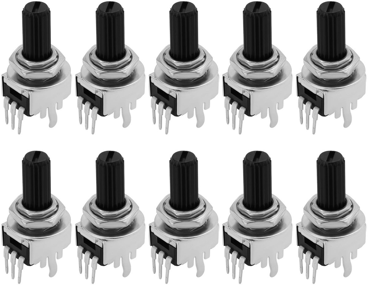 Dailygoods - Innovra - Dailygoods - 10 Stuks Logaritmische Potentiometer 10K Ohm