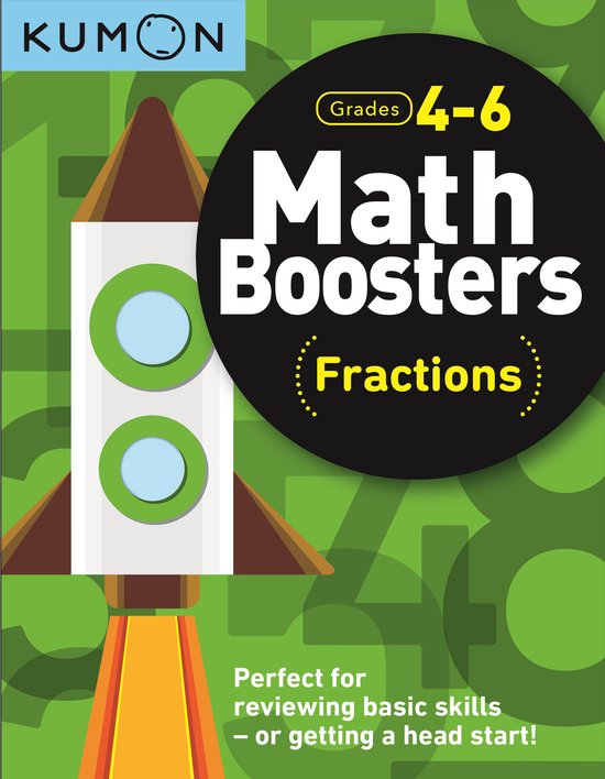 Kumon Math Boosters Fractions, voor groep 4-6, met raket.