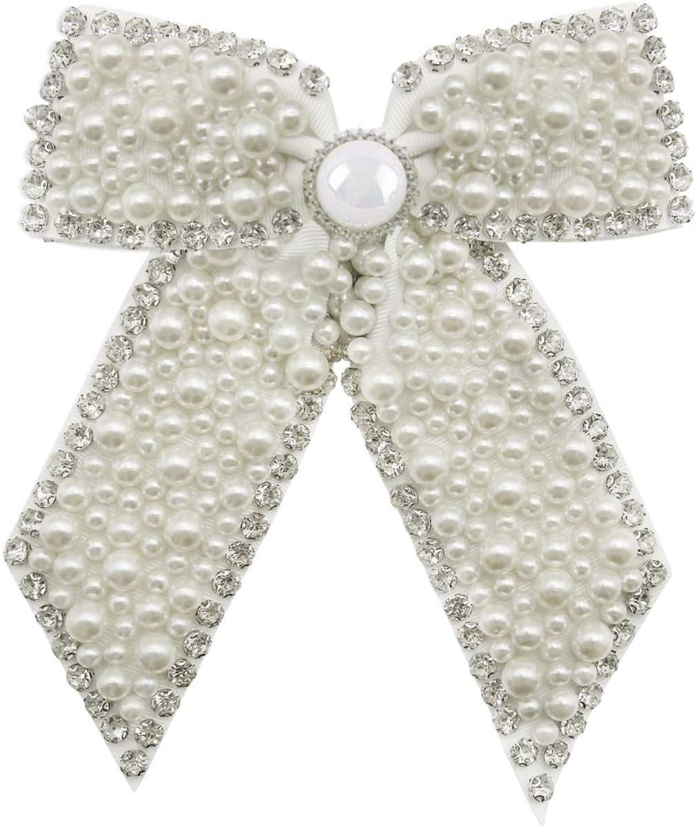 Dailygoods - Witte Parel Vlinder Haarspeld voor Vrouwen