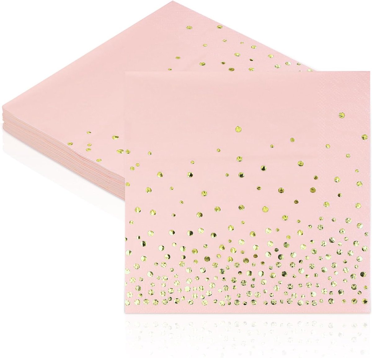 Servetten Papieren - Servetten - Tafel Servetten - Papier - Papieren Wegwerp Servetjes - Feestservetten - Voorjaar Servetten - Lunch/Diner Tafel Decoratie - 3 Laags - Roze en Goud - 33 x 33 cm - 20 Stuks - van Imperatoris