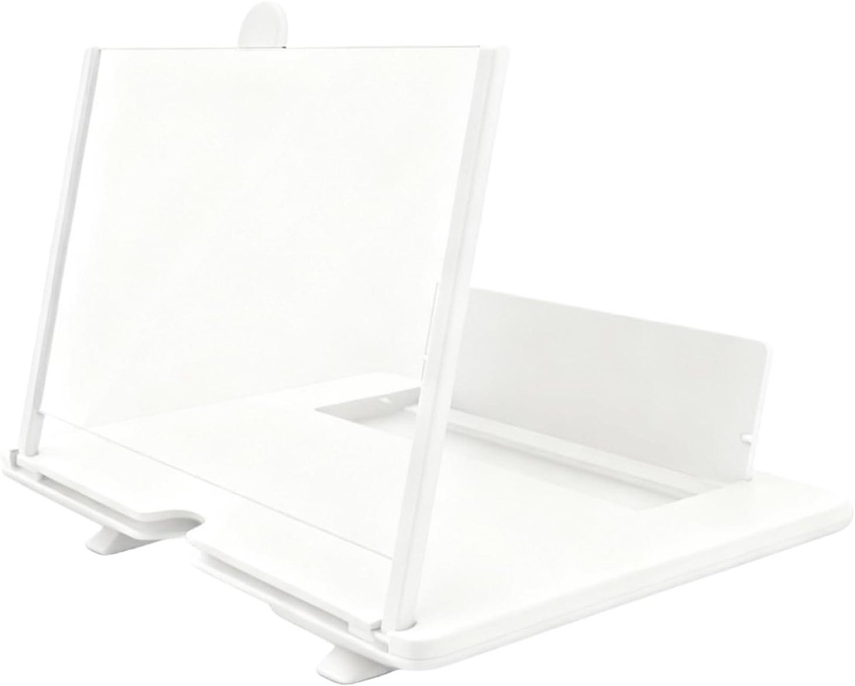 Telefoon Scherm Vergroter - Projector Stand - Films Kijken - 3D HD Beeld - 8.6 Inch Scherm - Wit
