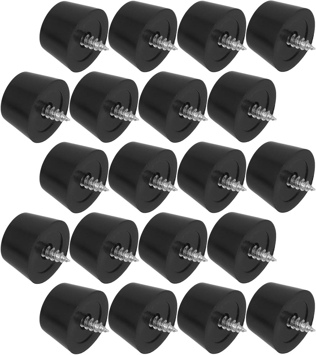 Luidspreker Isolatievoetjes - Anti-trilling Pads - Akoestische Verbetering - Roestvrij Staal Schroeven - 20 Stuks - Zwart