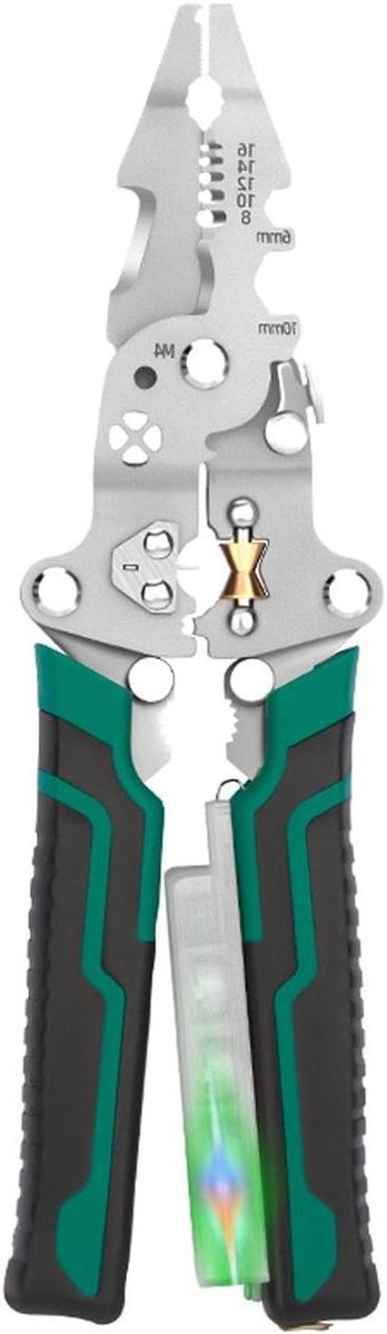 Draad Stripper - Elektricien Tang - Elektrisch Werk - 4-in-1 Multifunctioneel - 21.5 cm - Zwart