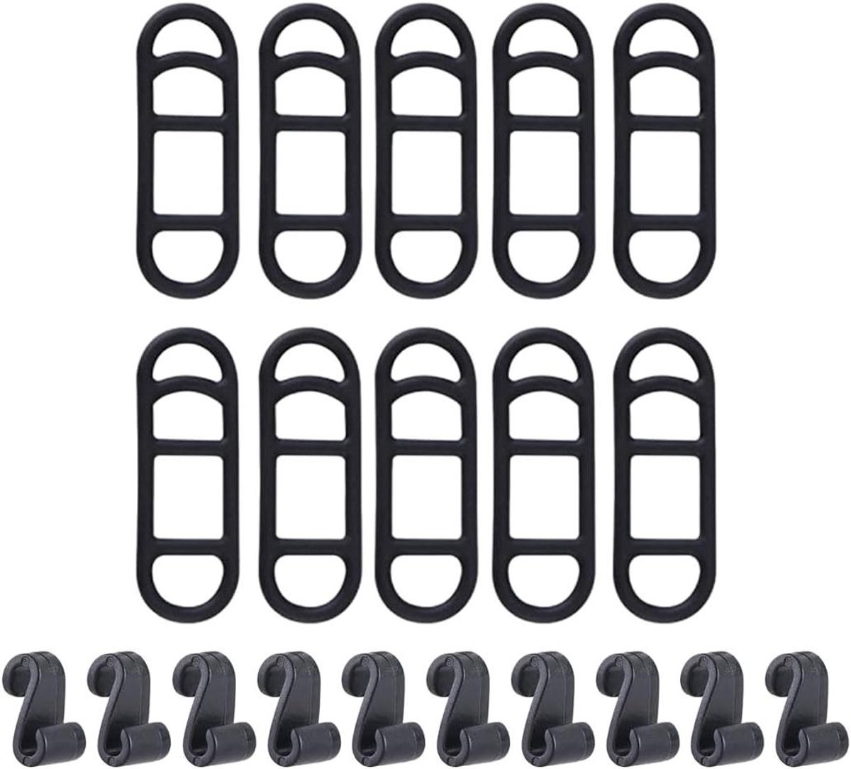 Fietsbanden Set - Rubberen Ringen - Accessoires Bevestigen - Voedingskwaliteit Siliconen - 10 Stuks - Zwart