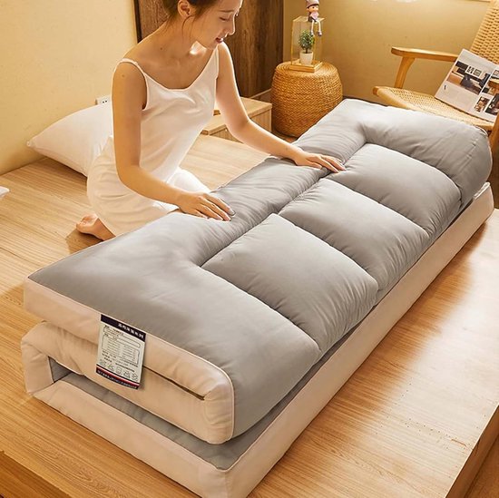 Japanse futonmatras - Oprolbare matras - Comfortabel slapen - Ergonomisch ontwerp - 90 x 200 cm - Blauw — afbeelding 4
