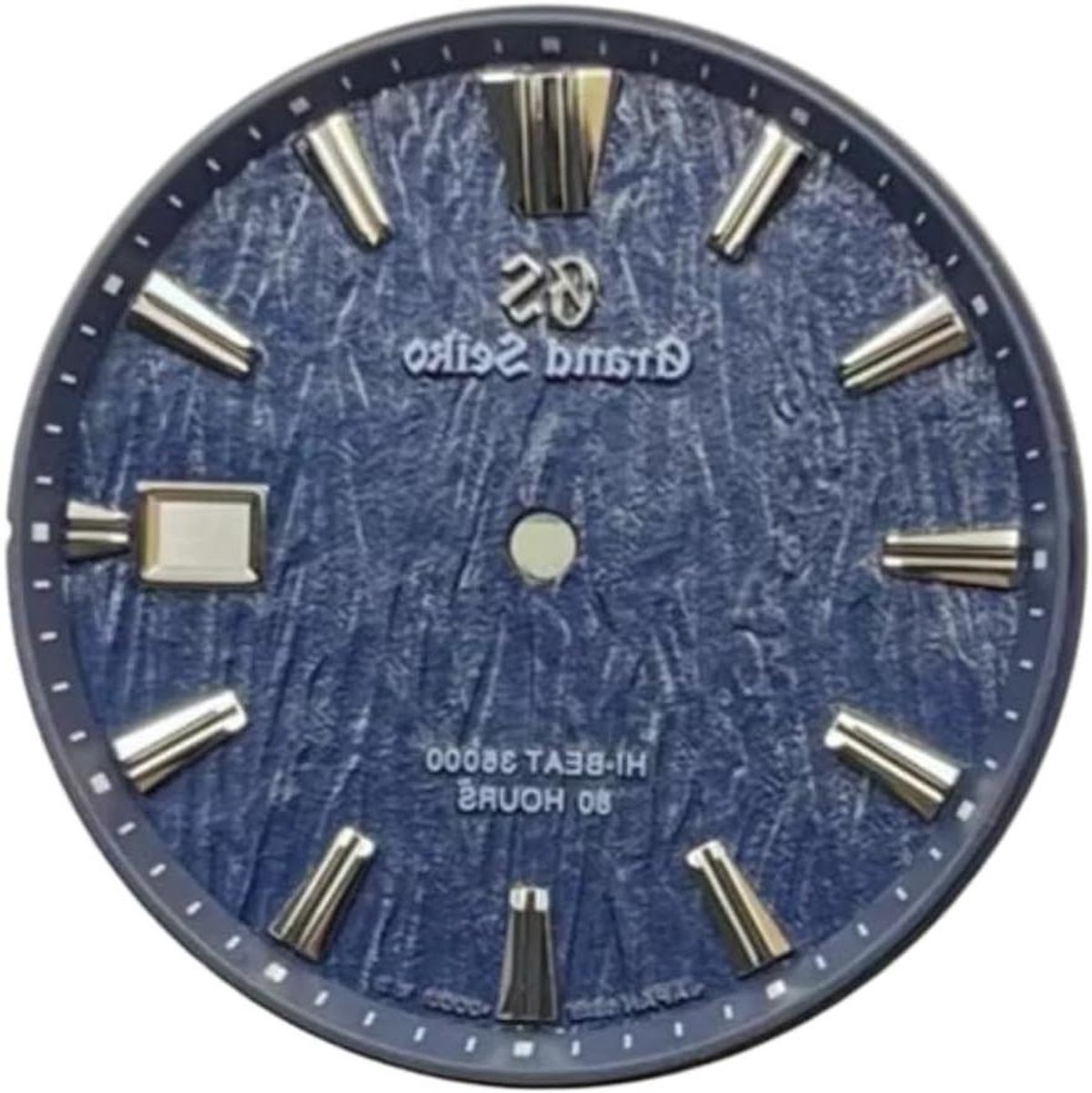 Horloge Wijzerplaat - Modificatie Onderdeel - Uurwerk Reparatie - Textuur Natuurlijk Design - 33.5mm Diameter - Zilver
