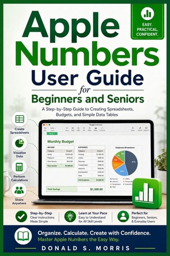 Apple Numbers User Guide for Beginners and Seniors - cover