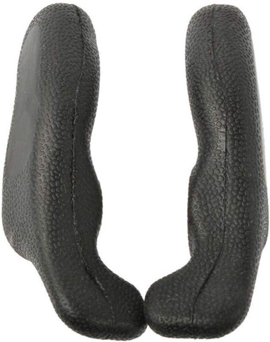 Fiets Handvatten - Stuur Handvatten - Comfortabel Fietsen - Ergonomisch Ontwerp - 125 mm Lengte - Zwart