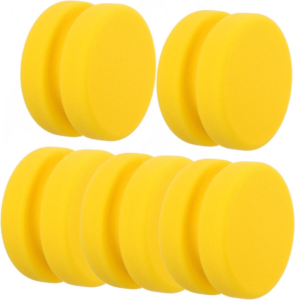Autowas Applicator Pads - Zachte Spons - Autodetailing Polijsten - Krasvrij Materiaal - 5 Stuks - Katoenkleur