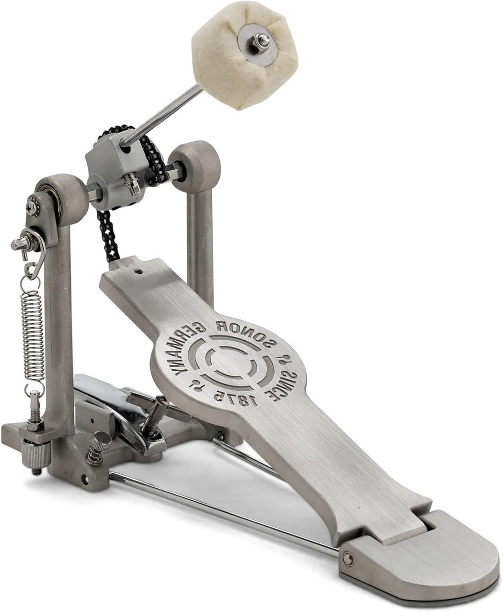 Drum Pedaal - Bassdrumpedaal - Muziek Maken - Verstelbare Veerspanning - 34 cm - Zilver