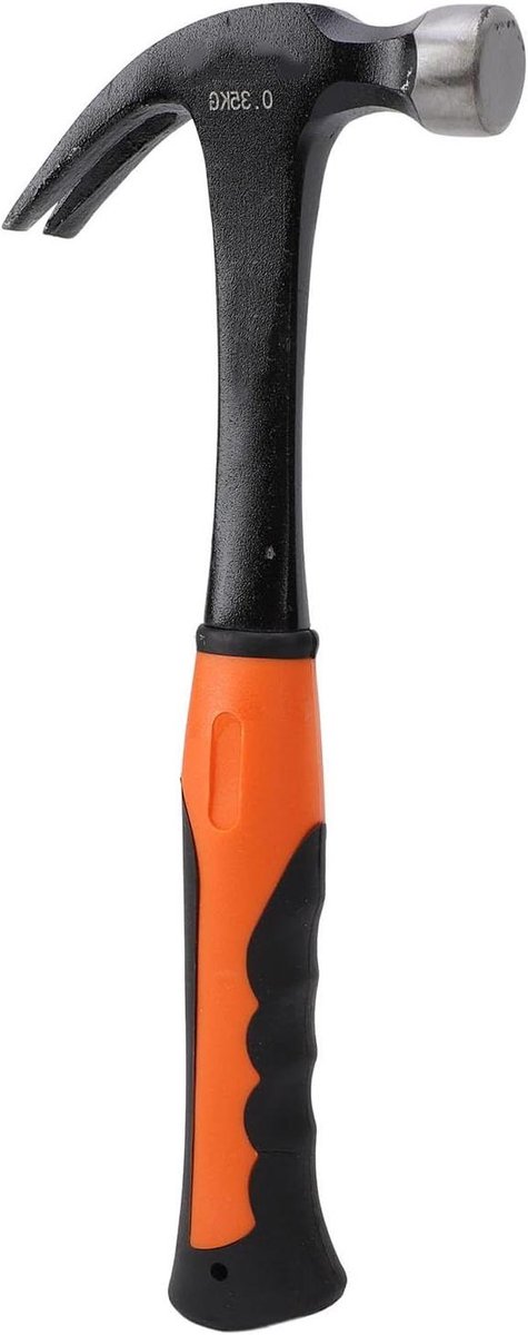 Mini Klauwhamer - Elektricien Hamer - Bouw en Reparatie - Verlengde Hals Ontwerp - 035 kg - Zwart
